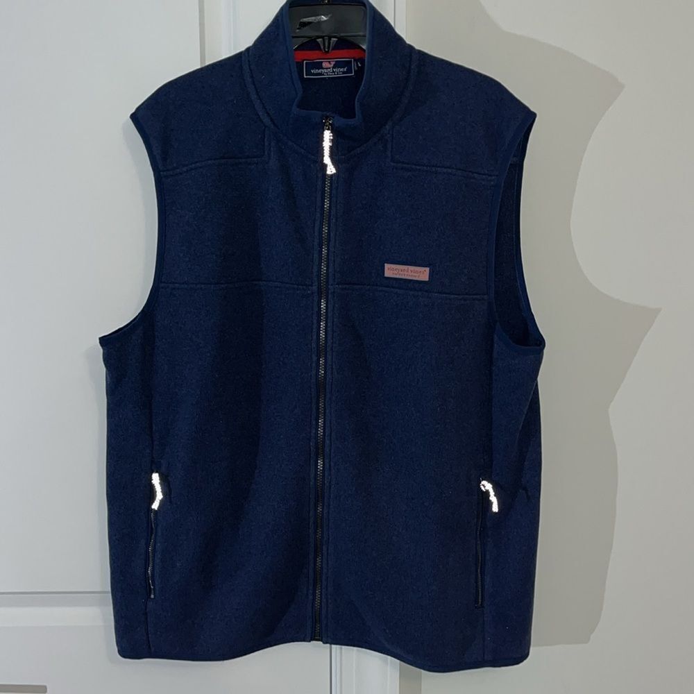 Blue Whale Fleece Full Zipper Vineyard Vines Martha’s Vineyard Vest Jacket L